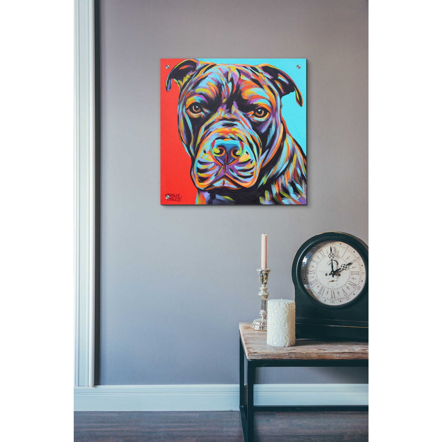 Epic Art 'Canine Buddy III' by Carolee Vitaletti, Acrylic Glass Wall Art,24x24