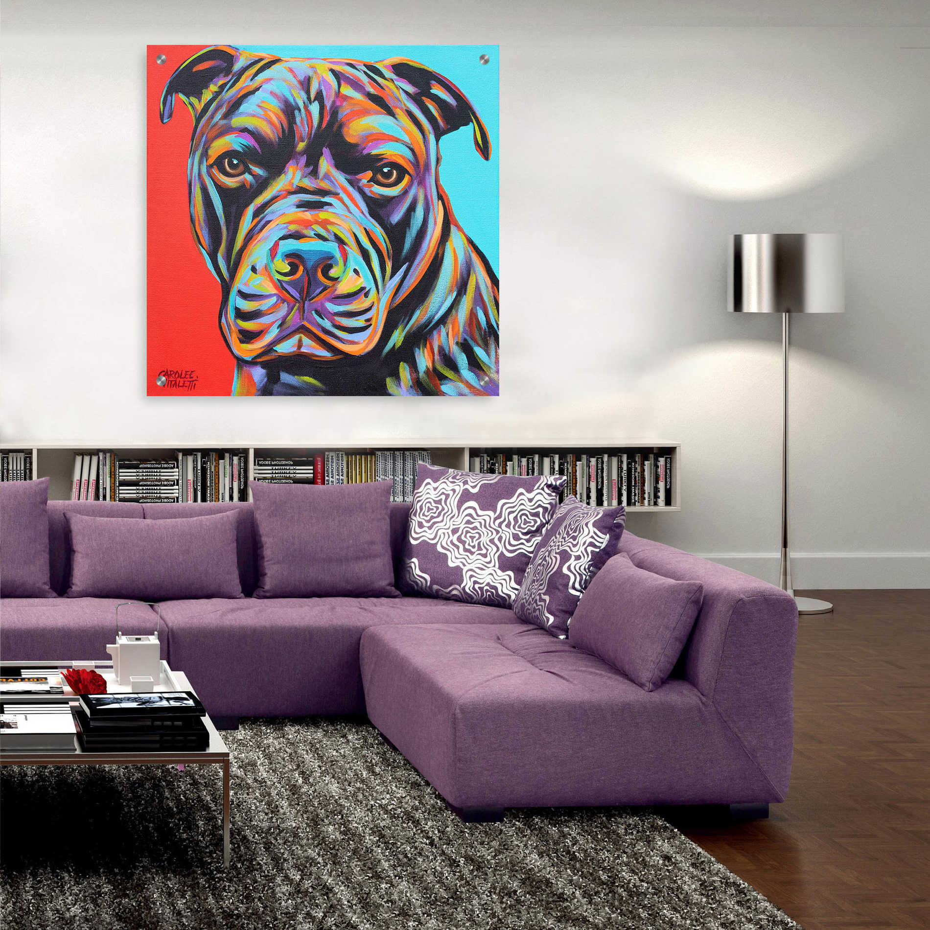 Epic Art 'Canine Buddy III' by Carolee Vitaletti, Acrylic Glass Wall Art,36x36