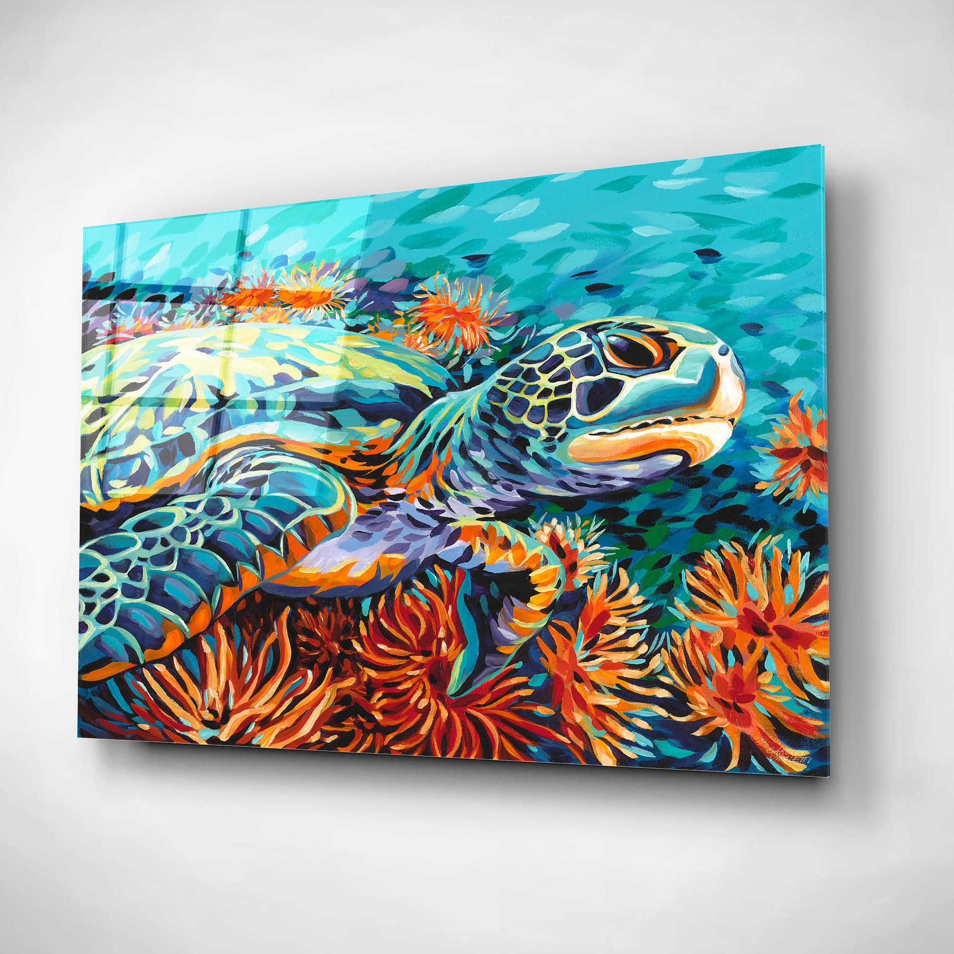 Epic Art 'Tropical Rendezvous II' by Carolee Vitaletti, Acrylic Glass Wall Art,16x12