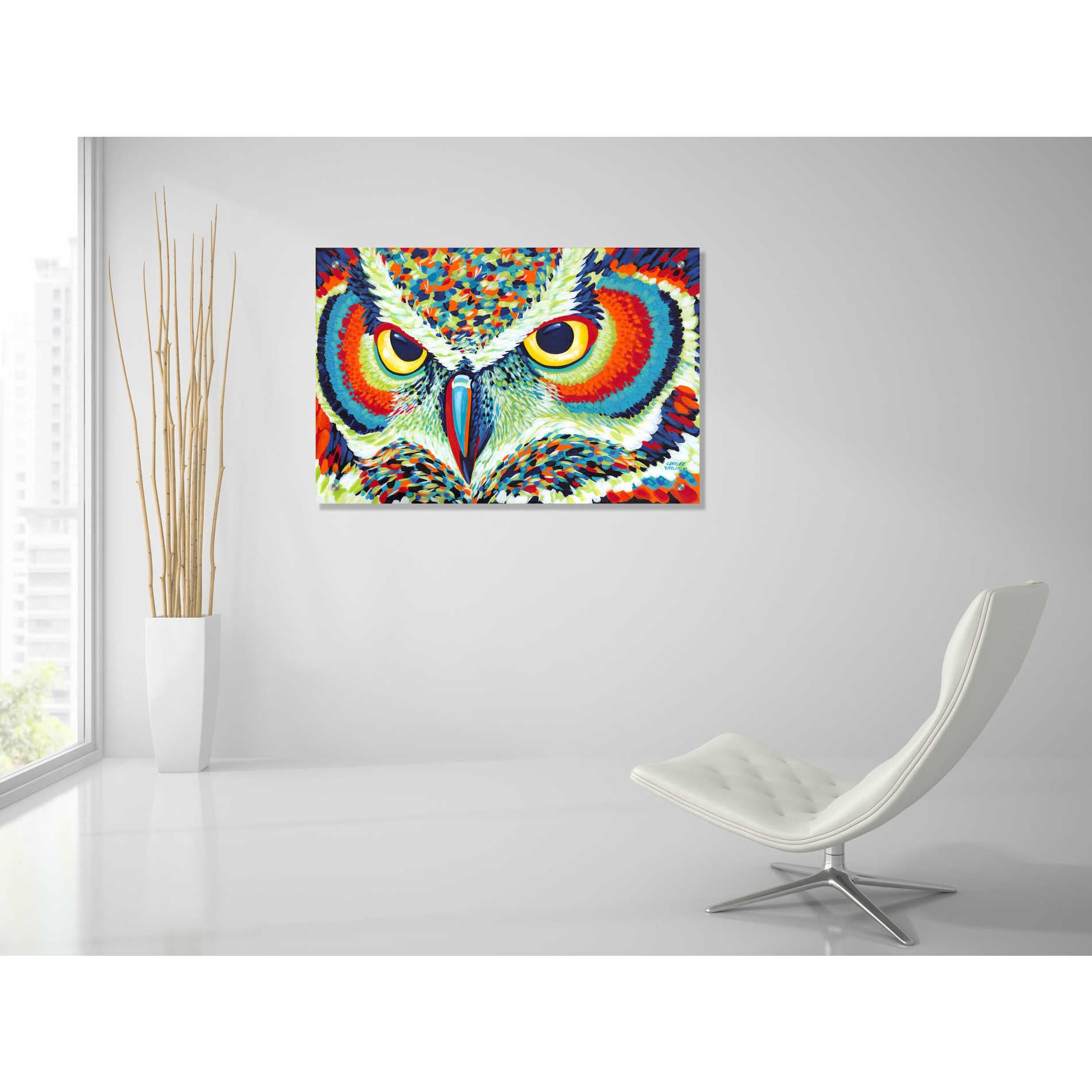 Epic Art 'Vibrant Stars & Stripes' by Carolee Vitaletti, Acrylic Glass Wall Art,36x24