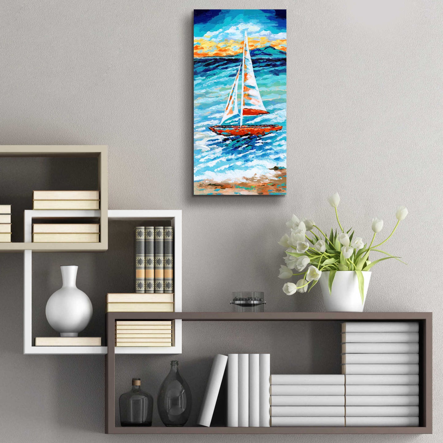 Epic Art 'Wind in my Sail I' by Carolee Vitaletti, Acrylic Glass Wall Art,12x24