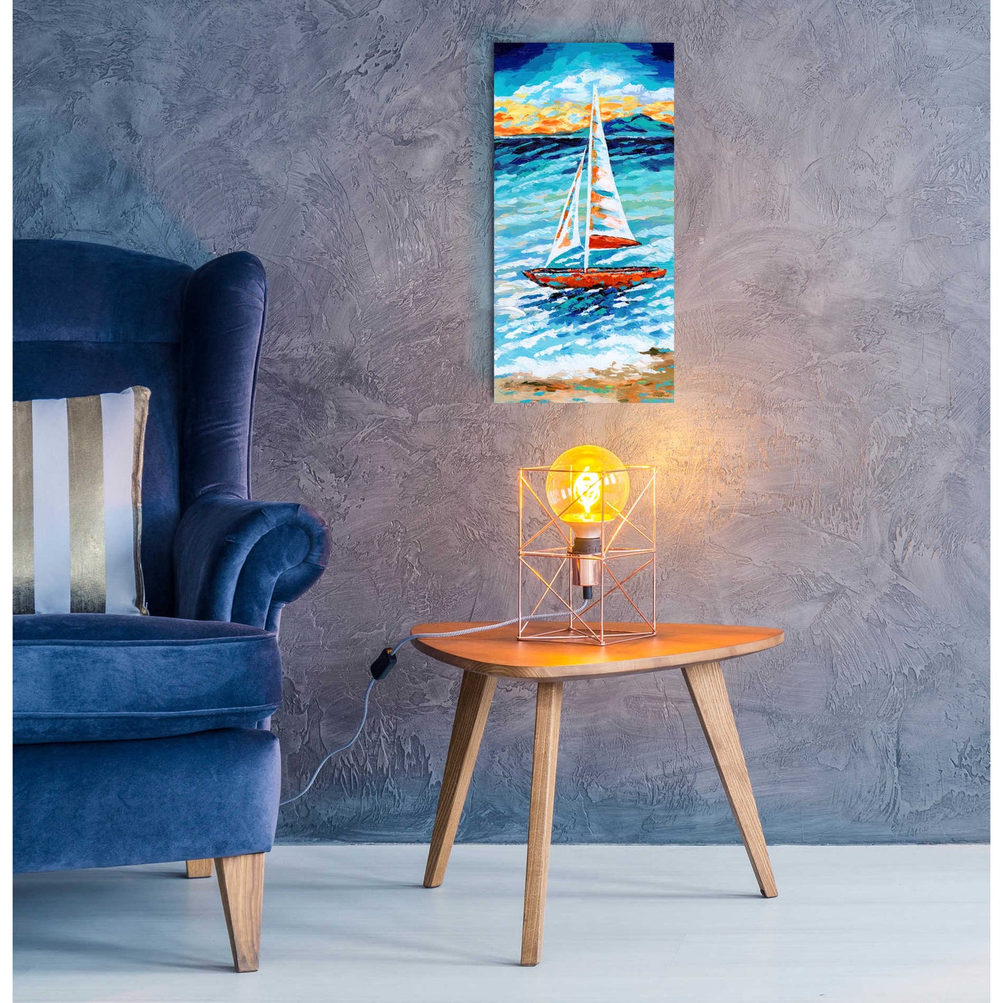 Epic Art 'Wind in my Sail I' by Carolee Vitaletti, Acrylic Glass Wall Art,12x24