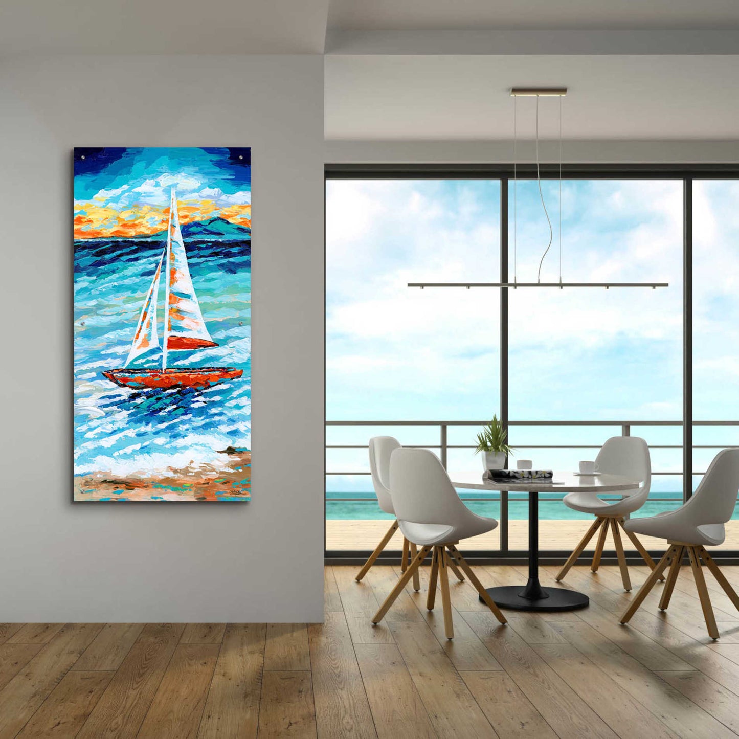 Epic Art 'Wind in my Sail I' by Carolee Vitaletti, Acrylic Glass Wall Art,24x48