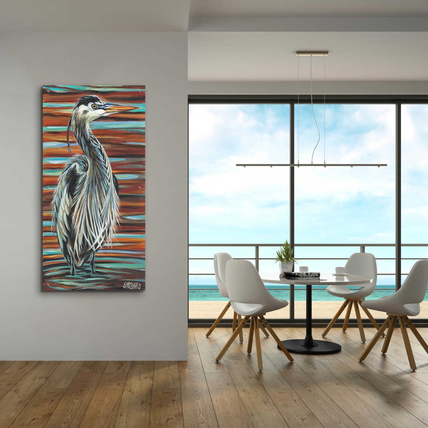 Epic Art 'Beach Comber I' by Carolee Vitaletti, Acrylic Glass Wall Art,24x48