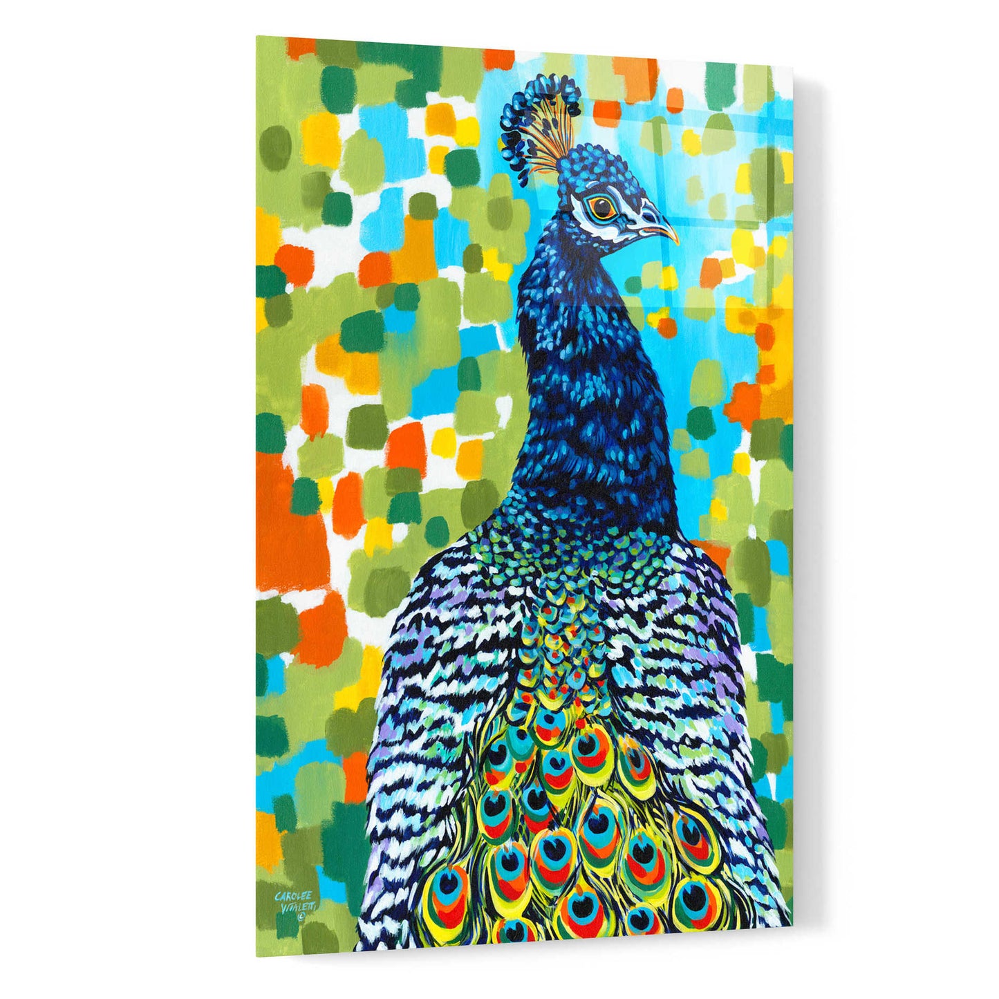 Epic Art 'Sky High Giraffe II' by Carolee Vitaletti, Acrylic Glass Wall Art,16x24