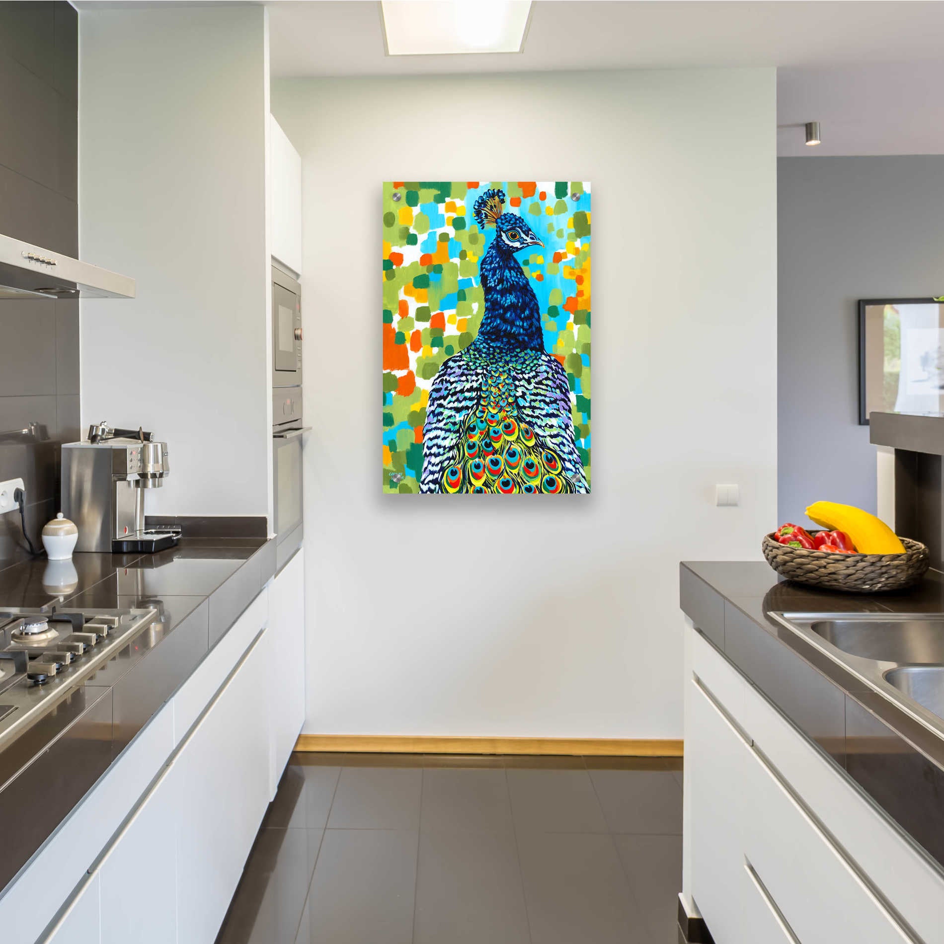 Epic Art 'Sky High Giraffe II' by Carolee Vitaletti, Acrylic Glass Wall Art,24x36