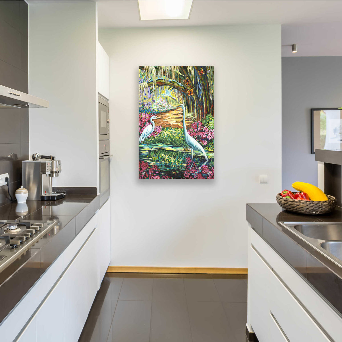 Epic Art 'Plumed Peacock I' by Carolee Vitaletti, Acrylic Glass Wall Art,24x36