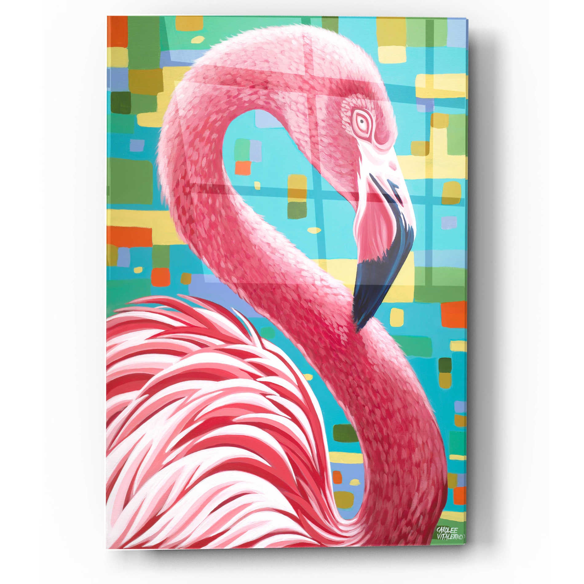 Epic Art 'Bird in the Tropics II' by Carolee Vitaletti, Acrylic Glass Wall Art,12x16