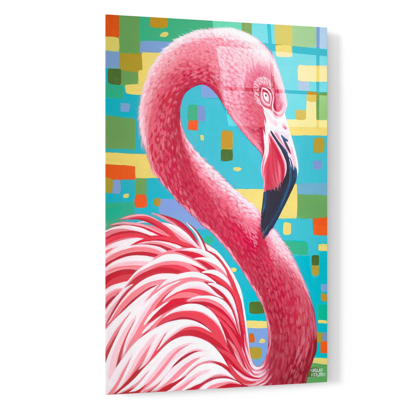 Epic Art 'Bird in the Tropics II' by Carolee Vitaletti, Acrylic Glass Wall Art,16x24