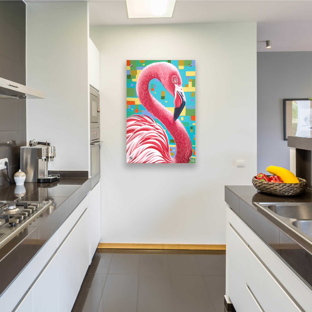 Epic Art 'Bird in the Tropics II' by Carolee Vitaletti, Acrylic Glass Wall Art,24x36