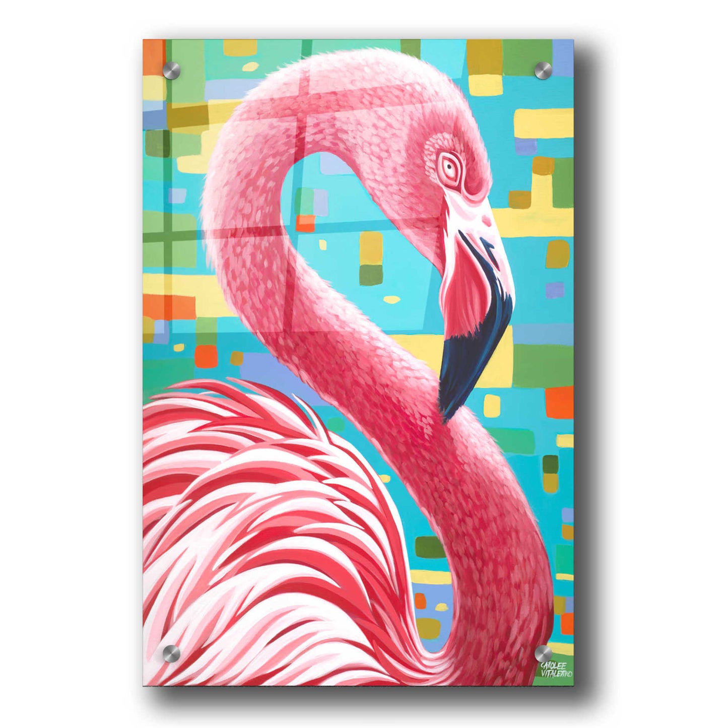 Epic Art 'Bird in the Tropics II' by Carolee Vitaletti, Acrylic Glass Wall Art,24x36