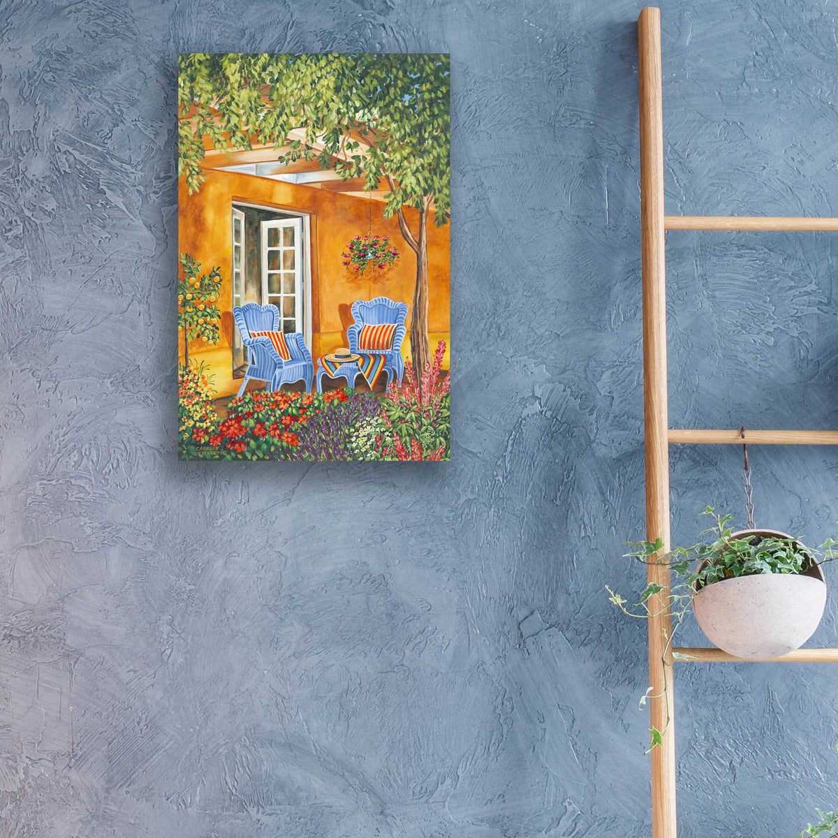 Epic Art 'Tuscan Veranda I' by Carolee Vitaletti, Acrylic Glass Wall Art,16x24