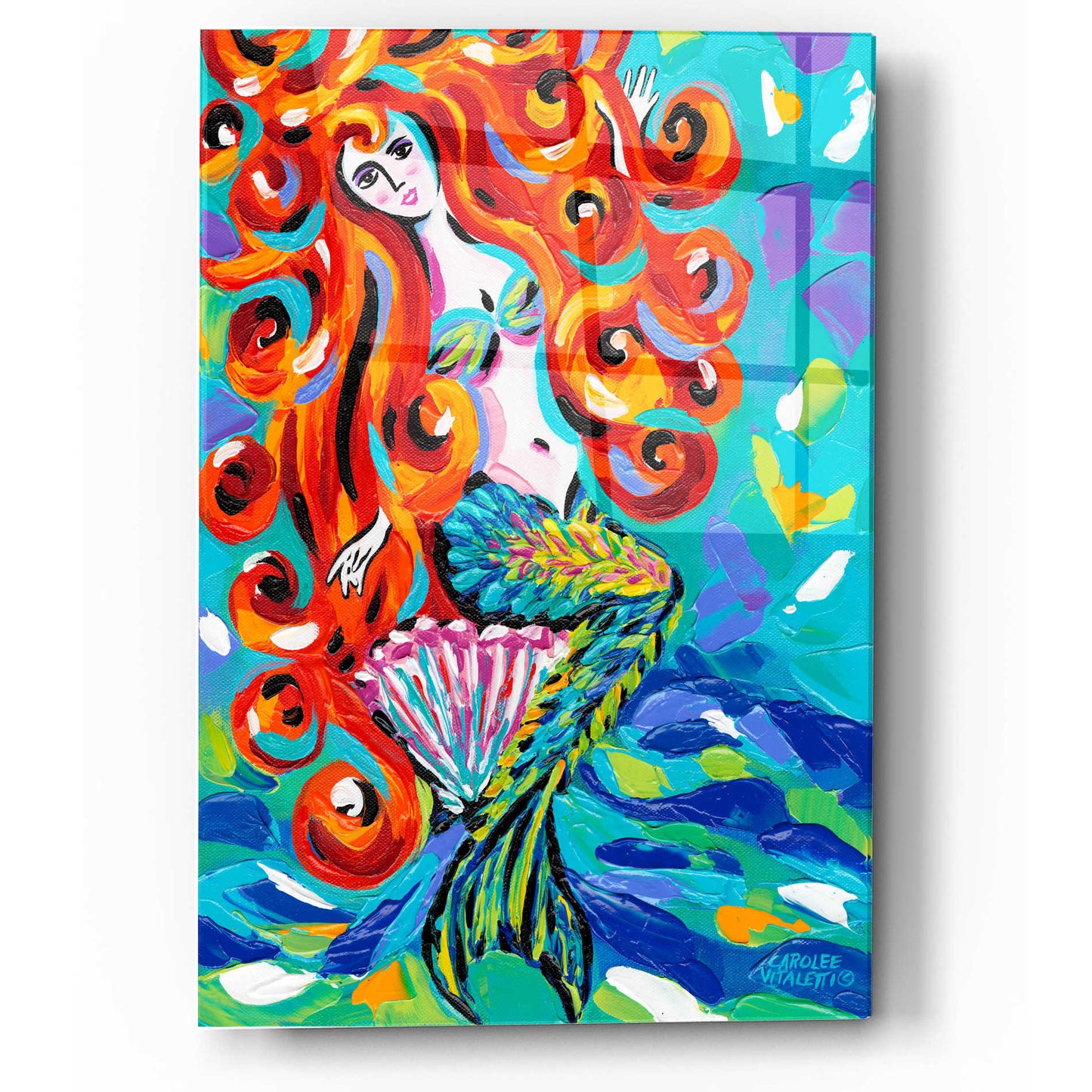 Epic Art 'Ocean Friends III' by Carolee Vitaletti, Acrylic Glass Wall Art,12x16