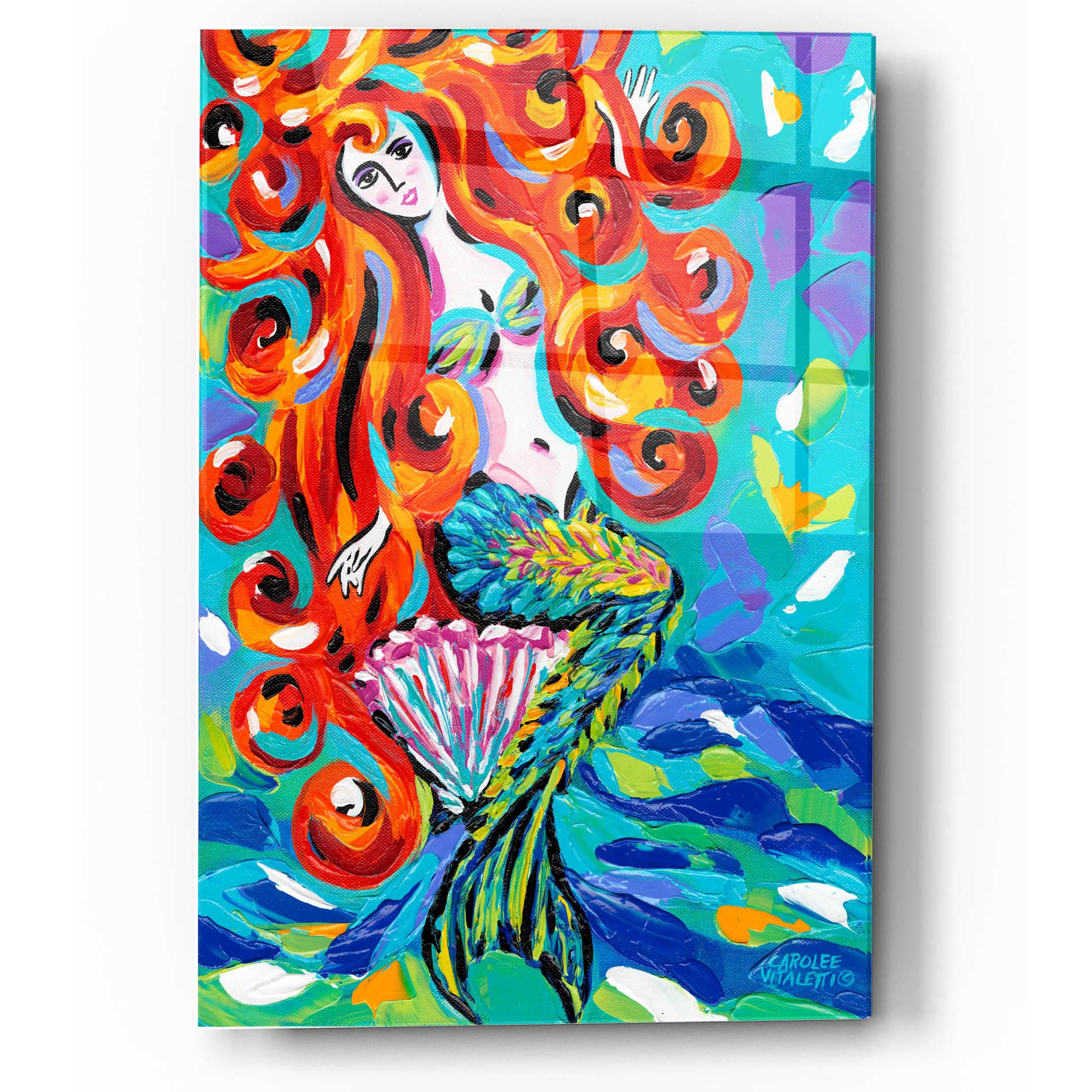 Epic Art 'Ocean Friends III' by Carolee Vitaletti, Acrylic Glass Wall Art,12x16