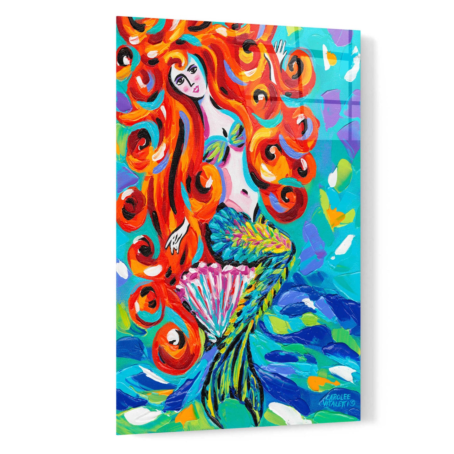 Epic Art 'Ocean Friends III' by Carolee Vitaletti, Acrylic Glass Wall Art,16x24