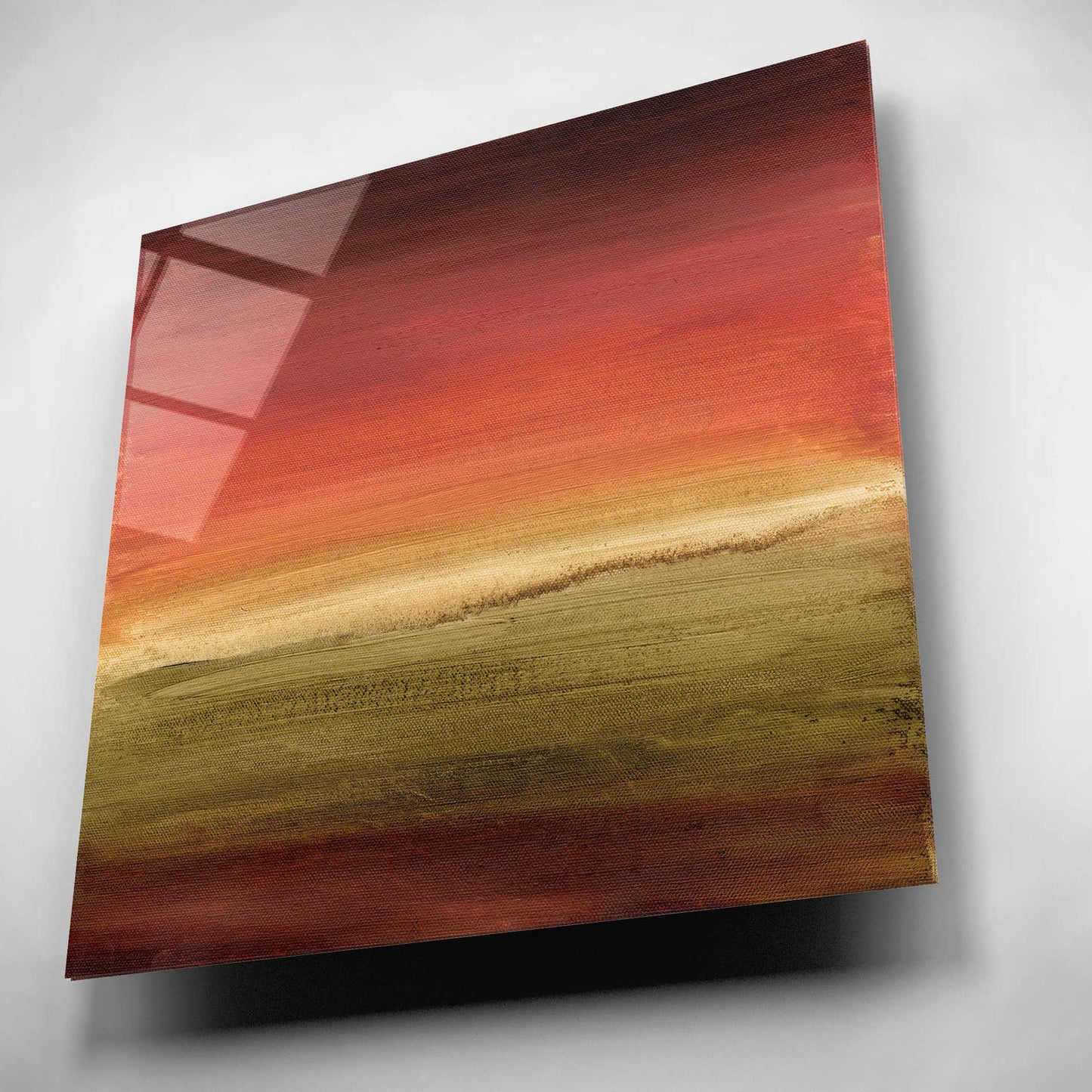 Epic Art 'Abstract Horizon I' by Ethan Harper, Acrylic Glass Wall Art,12x12