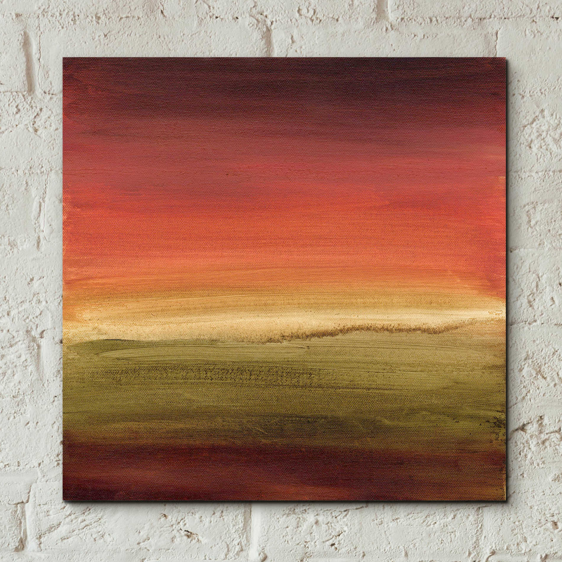 Epic Art 'Abstract Horizon I' by Ethan Harper, Acrylic Glass Wall Art,12x12