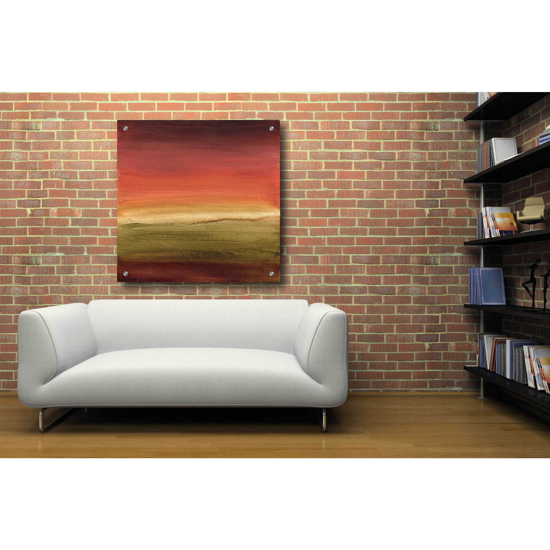Epic Art 'Abstract Horizon I' by Ethan Harper, Acrylic Glass Wall Art,36x36