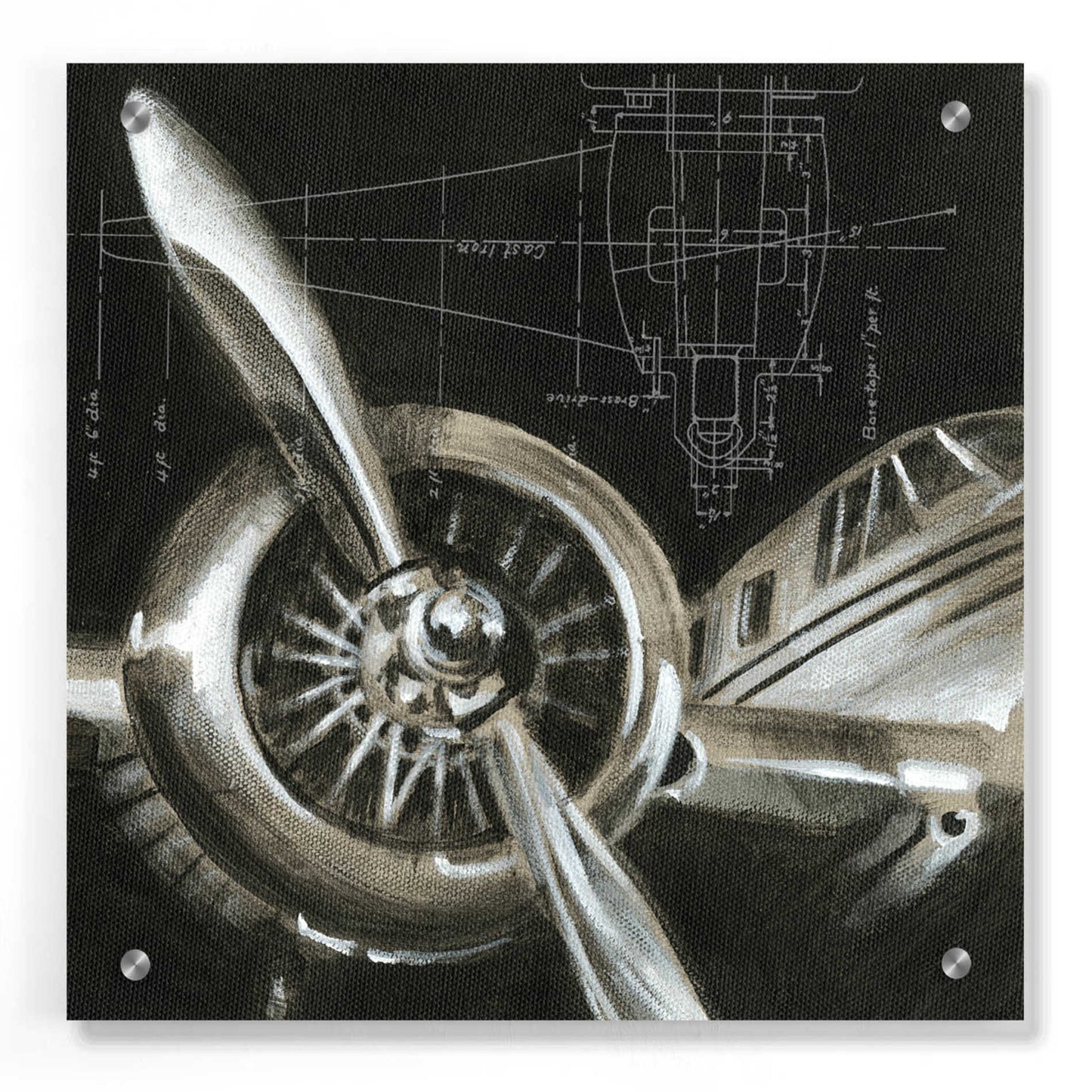 Epic Art 'Aerial Navigation I' by Ethan Harper, Acrylic Glass Wall Art,36x36