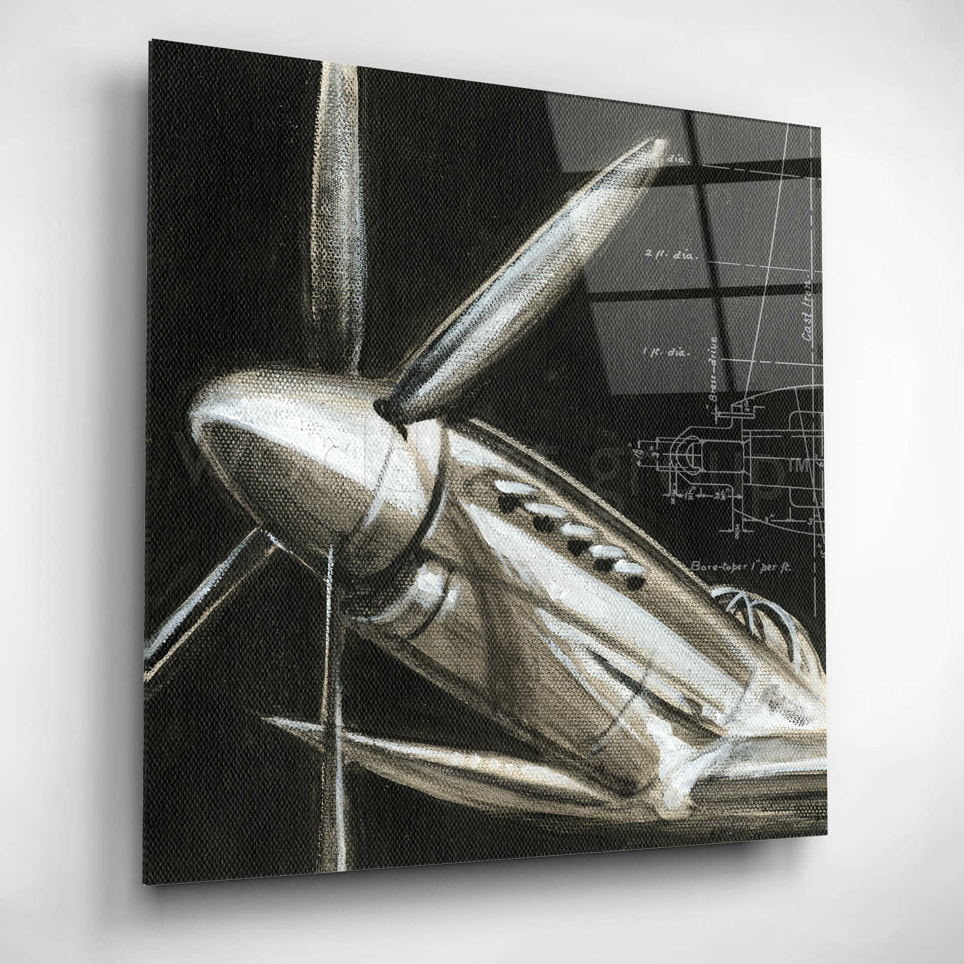 Epic Art 'Aerial Navigation II' by Ethan Harper, Acrylic Glass Wall Art,12x12