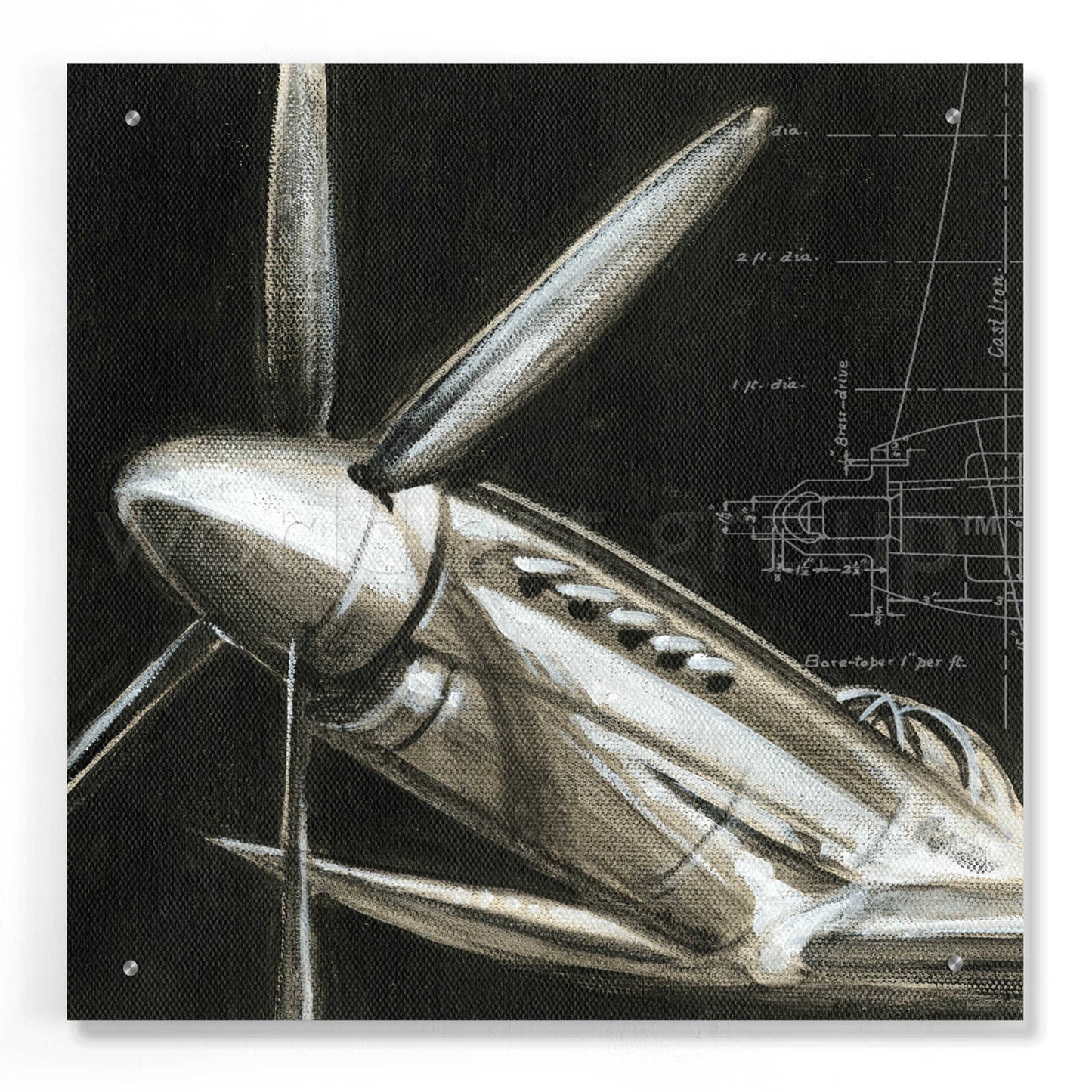 Epic Art 'Aerial Navigation II' by Ethan Harper, Acrylic Glass Wall Art,24x24