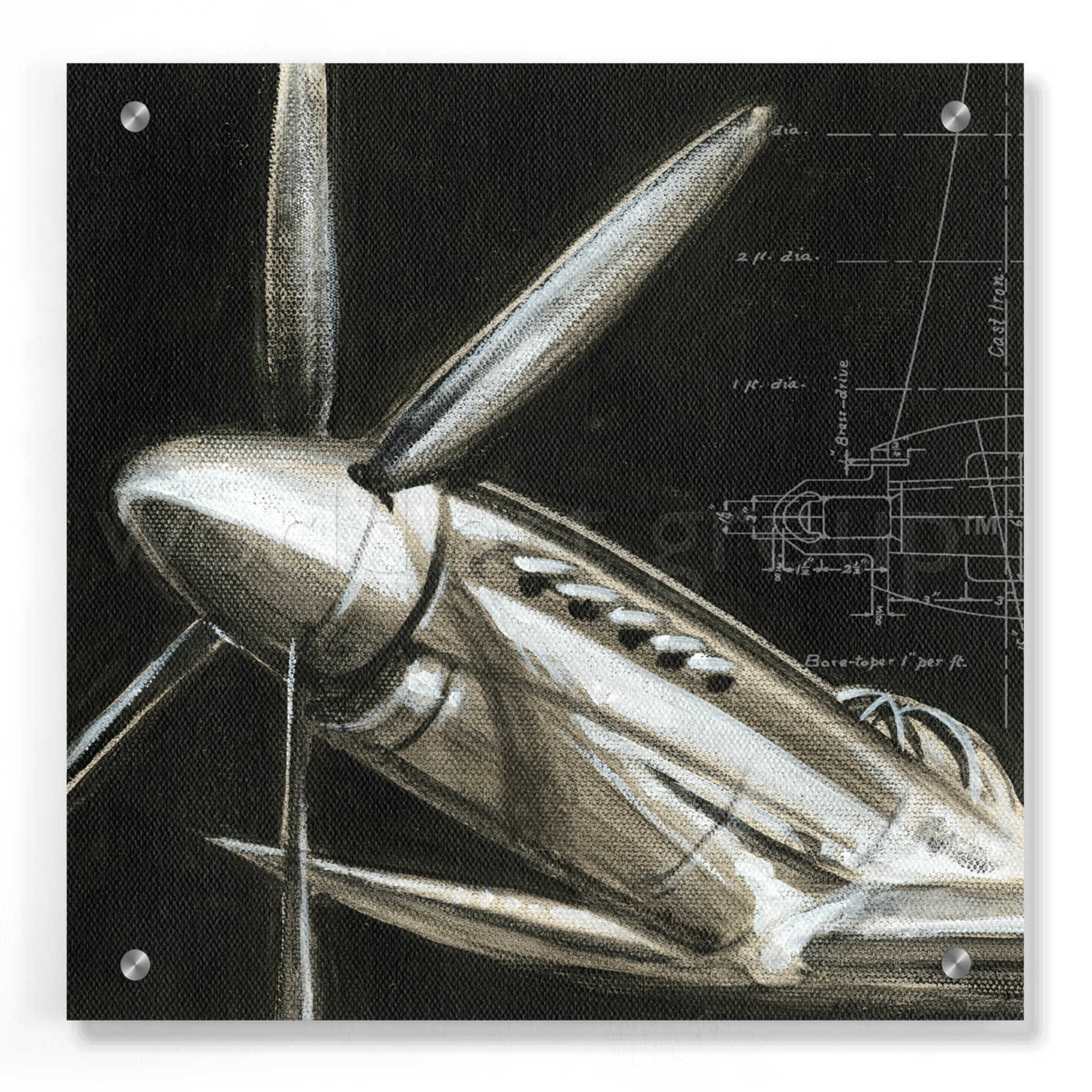 Epic Art 'Aerial Navigation II' by Ethan Harper, Acrylic Glass Wall Art,36x36