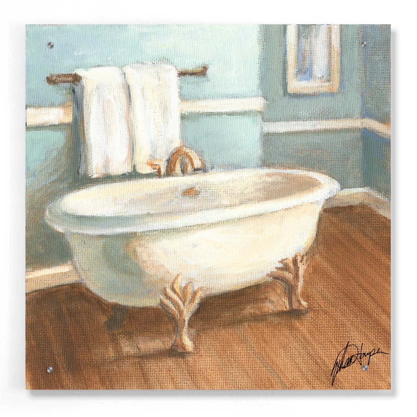 Epic Art 'Porcelain Bath IV' by Ethan Harper, Acrylic Glass Wall Art,24x24