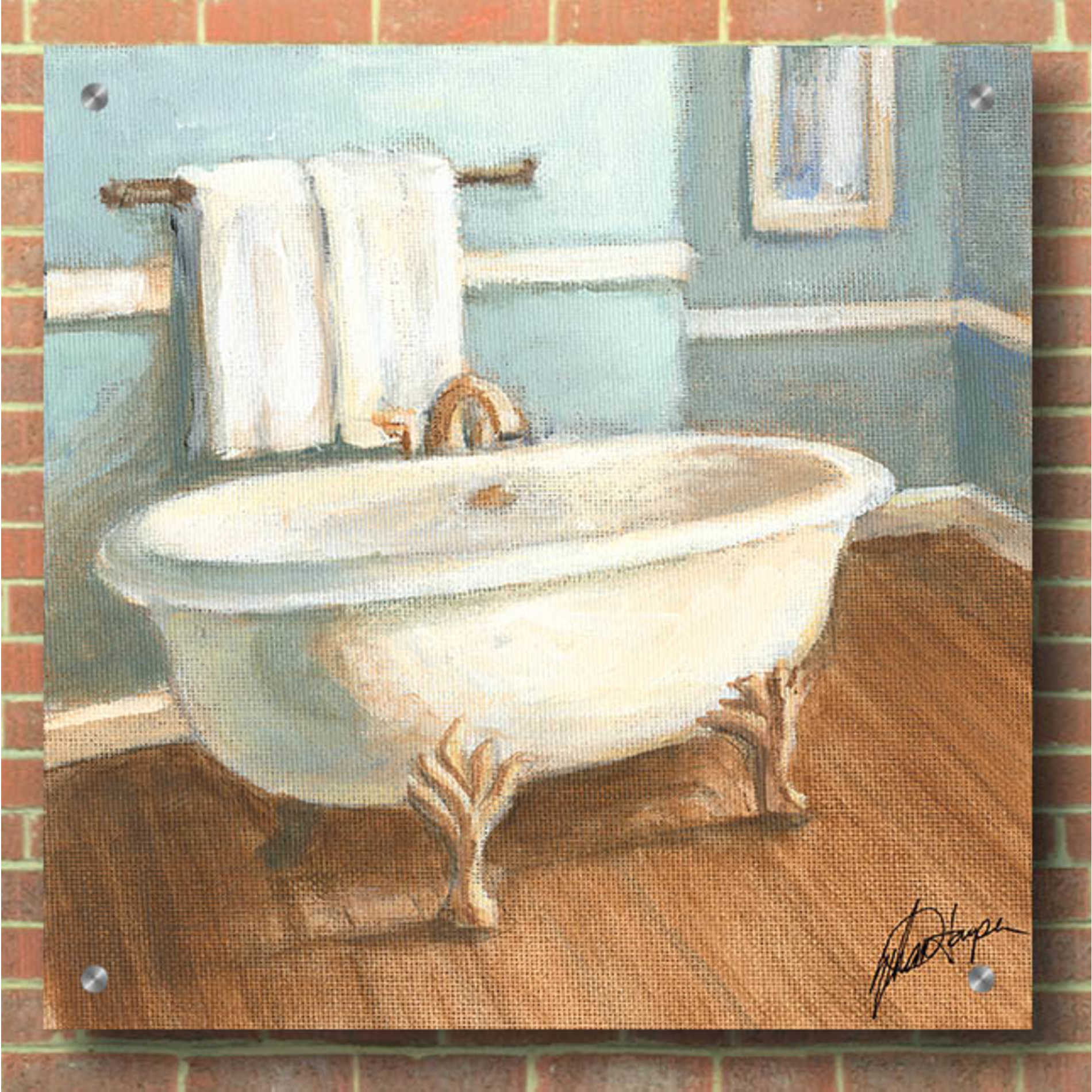Epic Art 'Porcelain Bath IV' by Ethan Harper, Acrylic Glass Wall Art,36x36