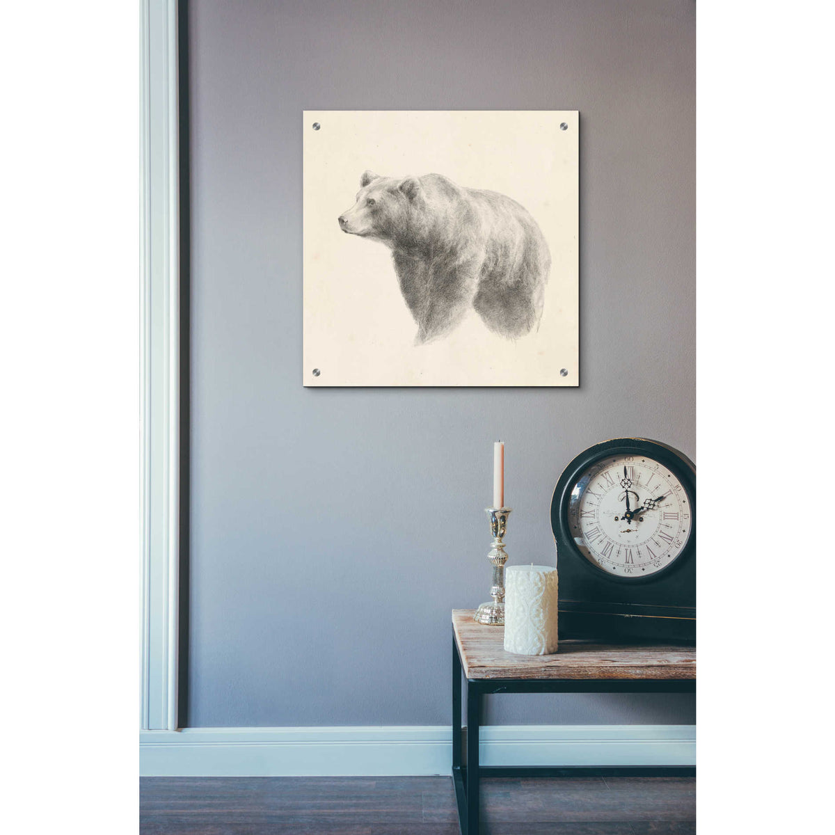Epic Art 'Western Bear Study' by Ethan Harper, Acrylic Glass Wall Art,24x24