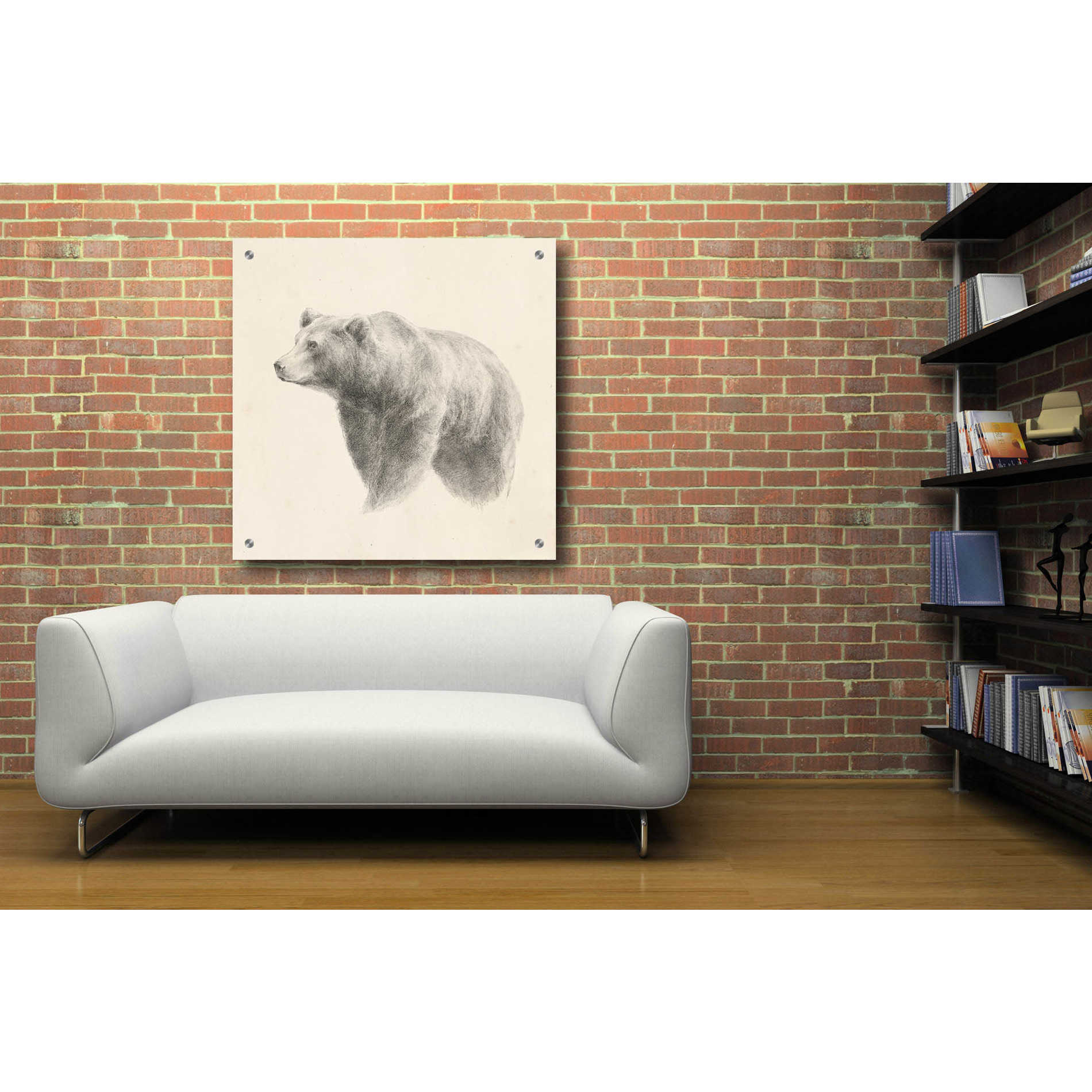 Epic Art 'Western Bear Study' by Ethan Harper, Acrylic Glass Wall Art,36x36