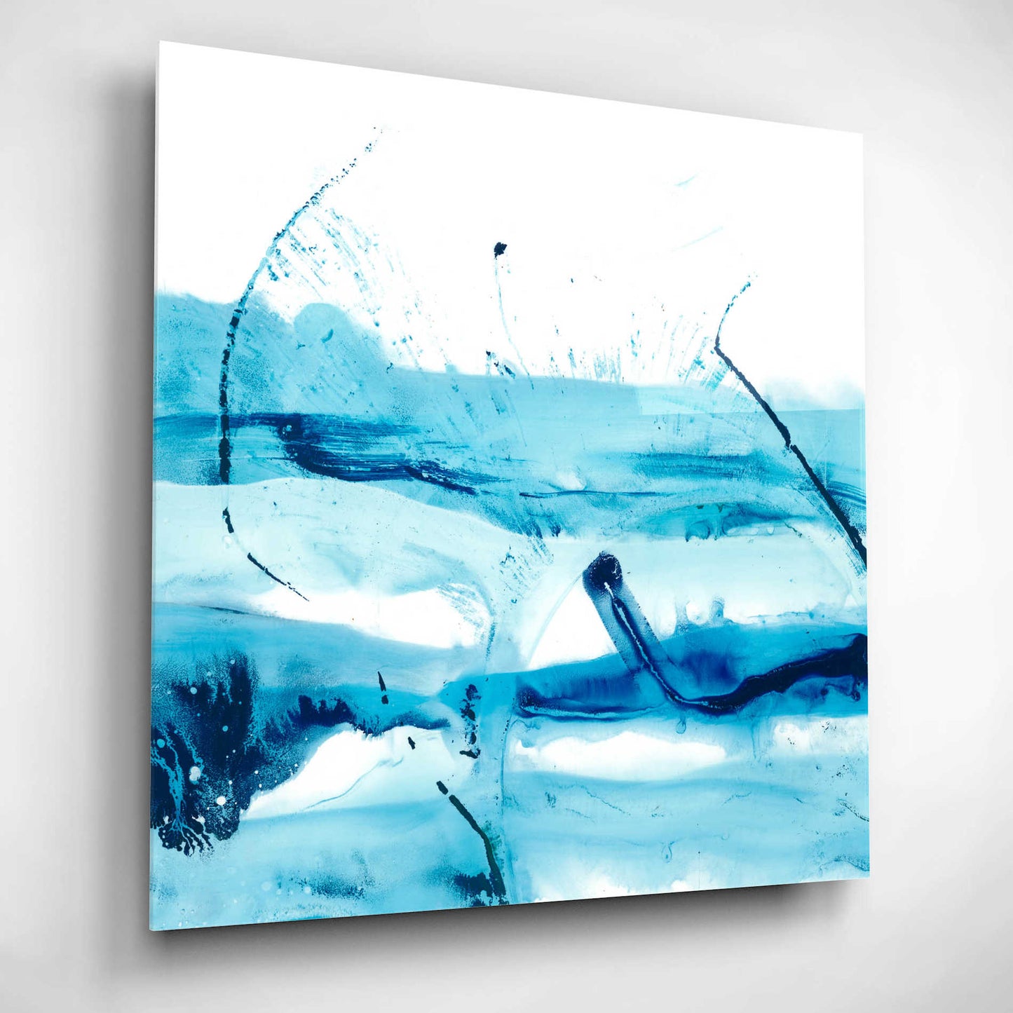 Epic Art 'Blue Currents III' by Ethan Harper, Acrylic Glass Wall Art,12x12
