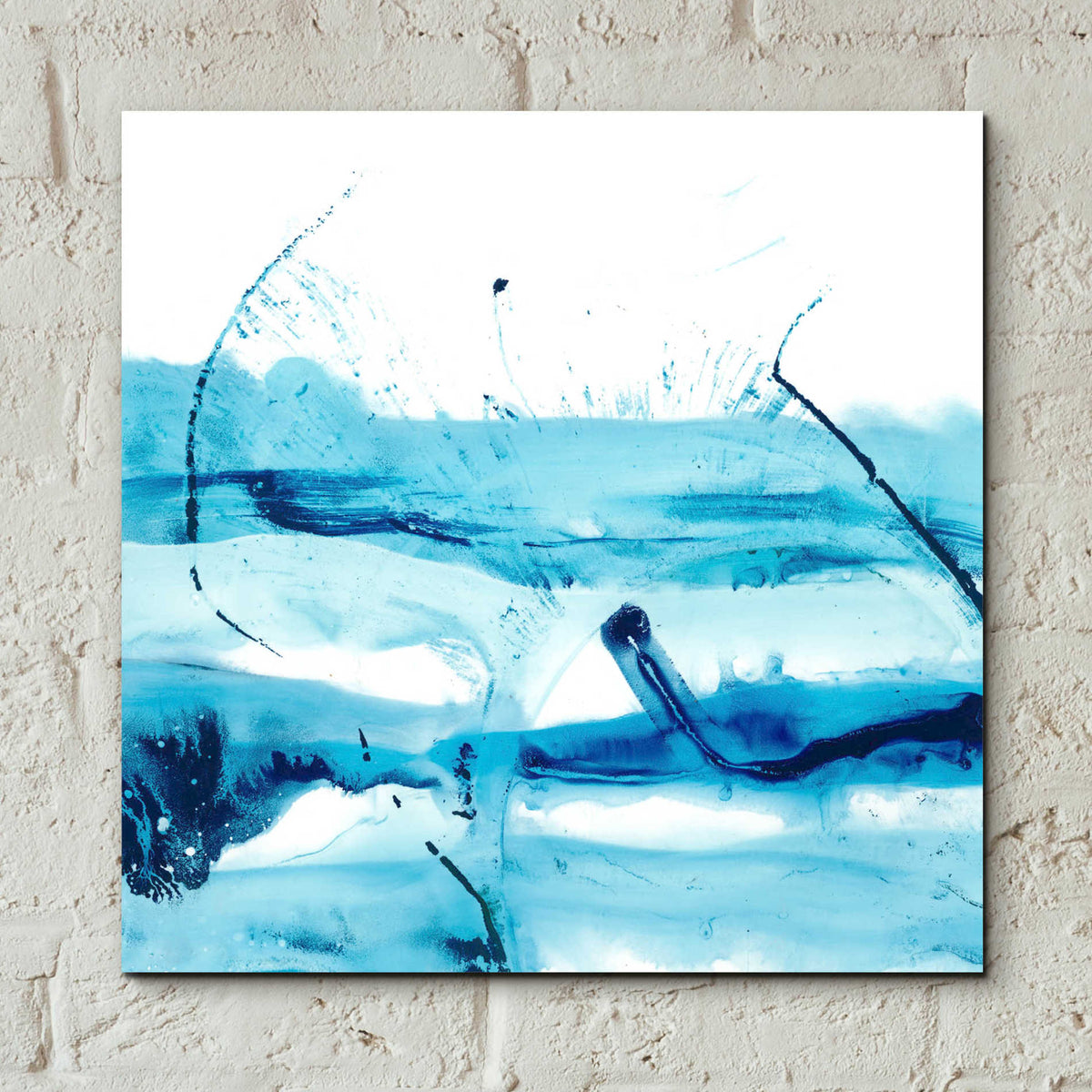 Epic Art 'Blue Currents III' by Ethan Harper, Acrylic Glass Wall Art,12x12