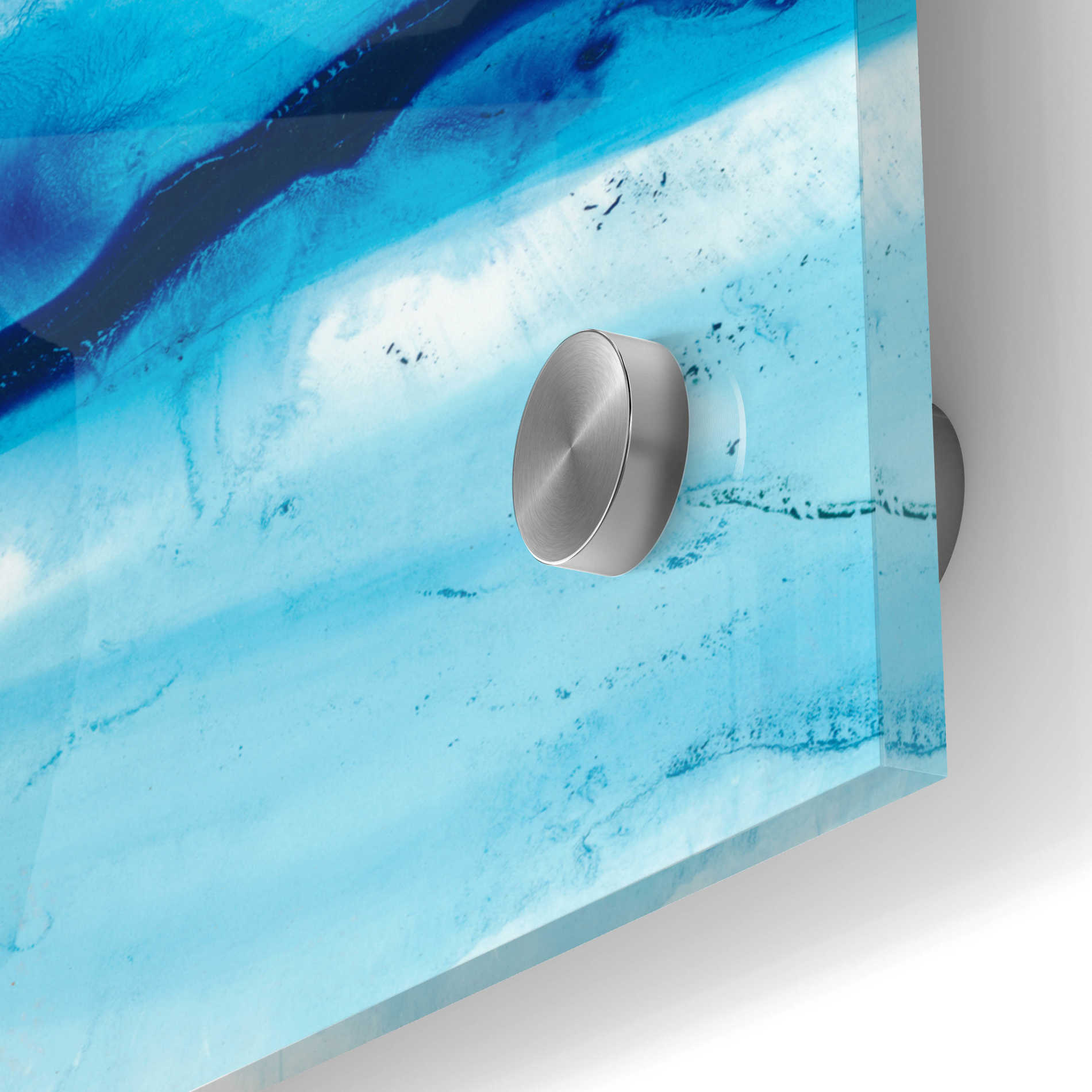 Epic Art 'Blue Currents III' by Ethan Harper, Acrylic Glass Wall Art,24x24