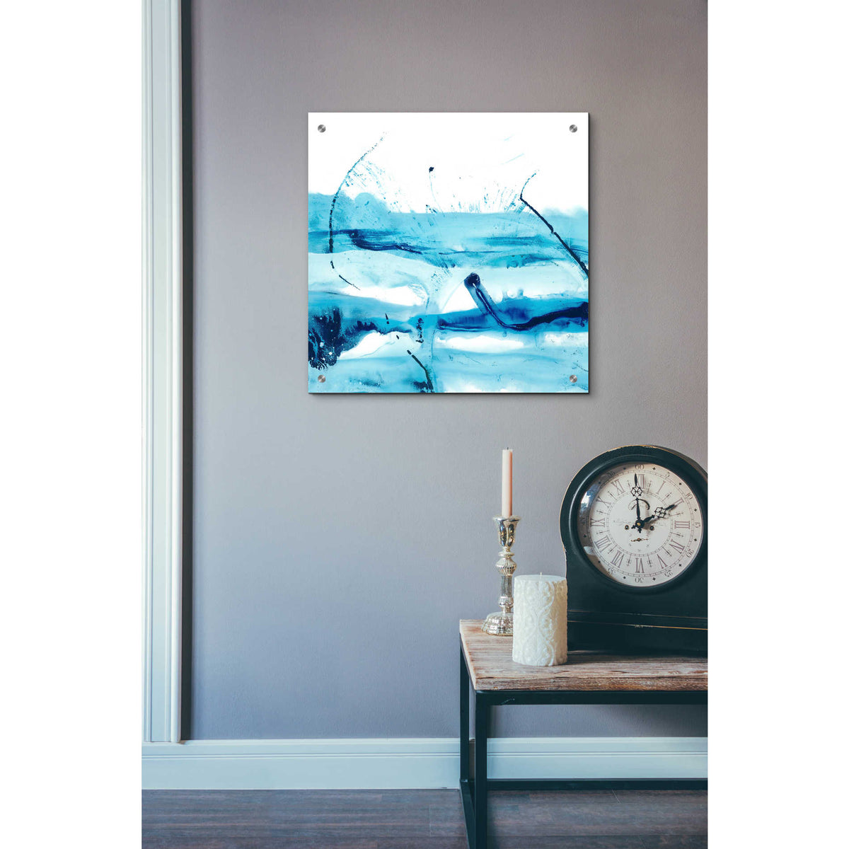 Epic Art 'Blue Currents III' by Ethan Harper, Acrylic Glass Wall Art,24x24