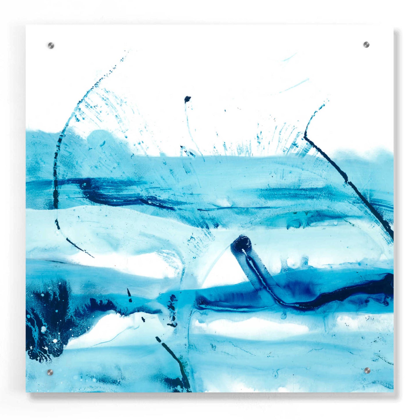 Epic Art 'Blue Currents III' by Ethan Harper, Acrylic Glass Wall Art,24x24