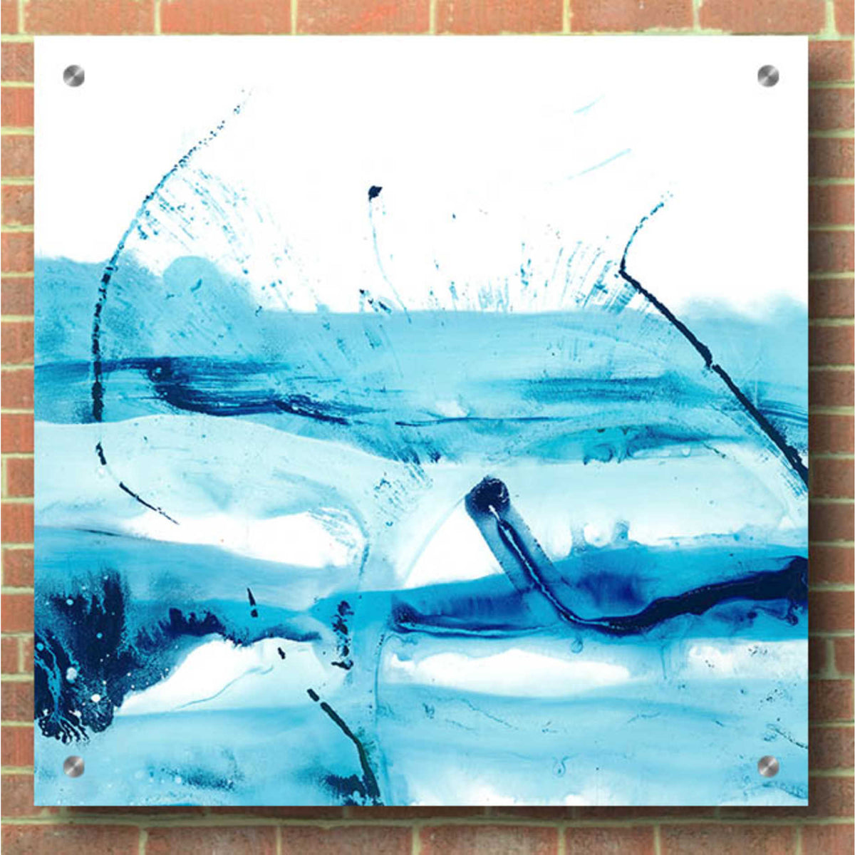 Epic Art 'Blue Currents III' by Ethan Harper, Acrylic Glass Wall Art,36x36
