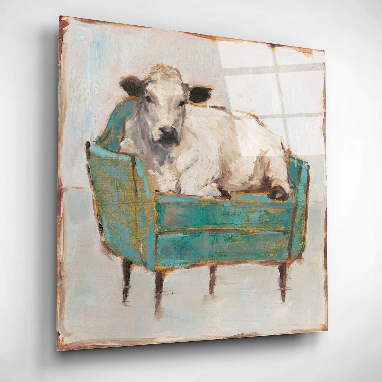 Epic Art 'Moo-ving In I' by Ethan Harper, Acrylic Glass Wall Art,12x12