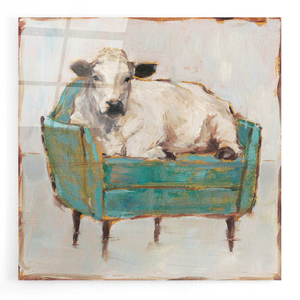 Epic Art 'Moo-ving In I' by Ethan Harper, Acrylic Glass Wall Art