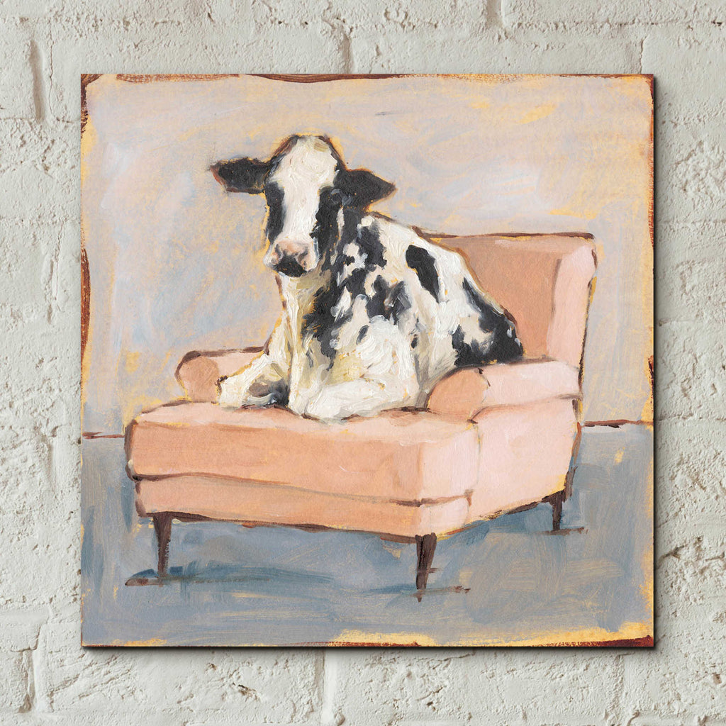 Epic Art 'Moo-ving In II' by Ethan Harper, Acrylic Glass Wall Art,12x12