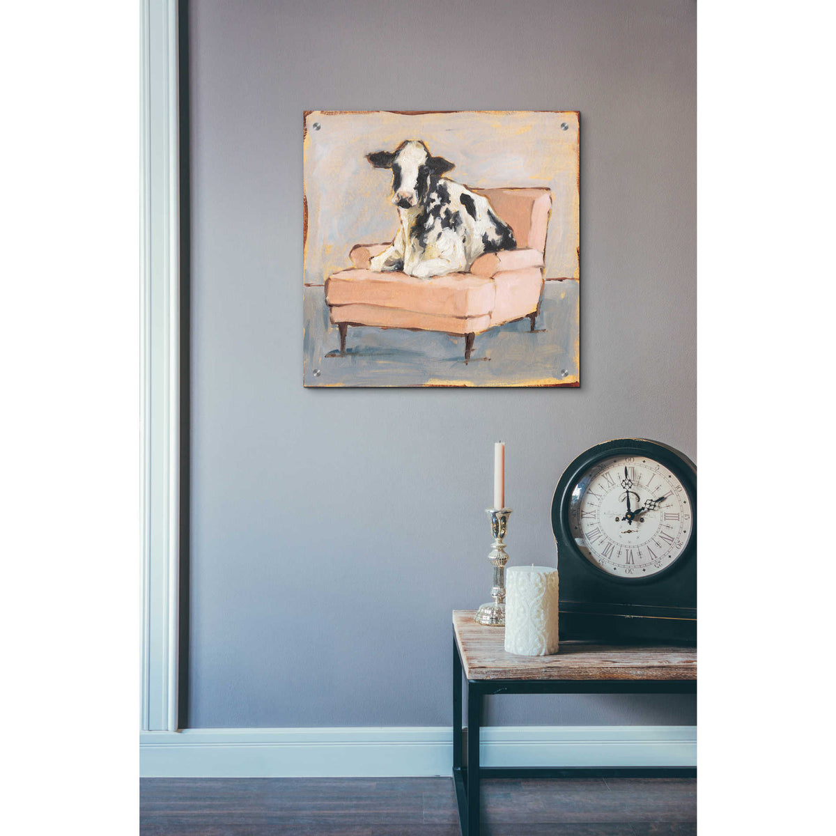 Epic Art 'Moo-ving In II' by Ethan Harper, Acrylic Glass Wall Art,24x24