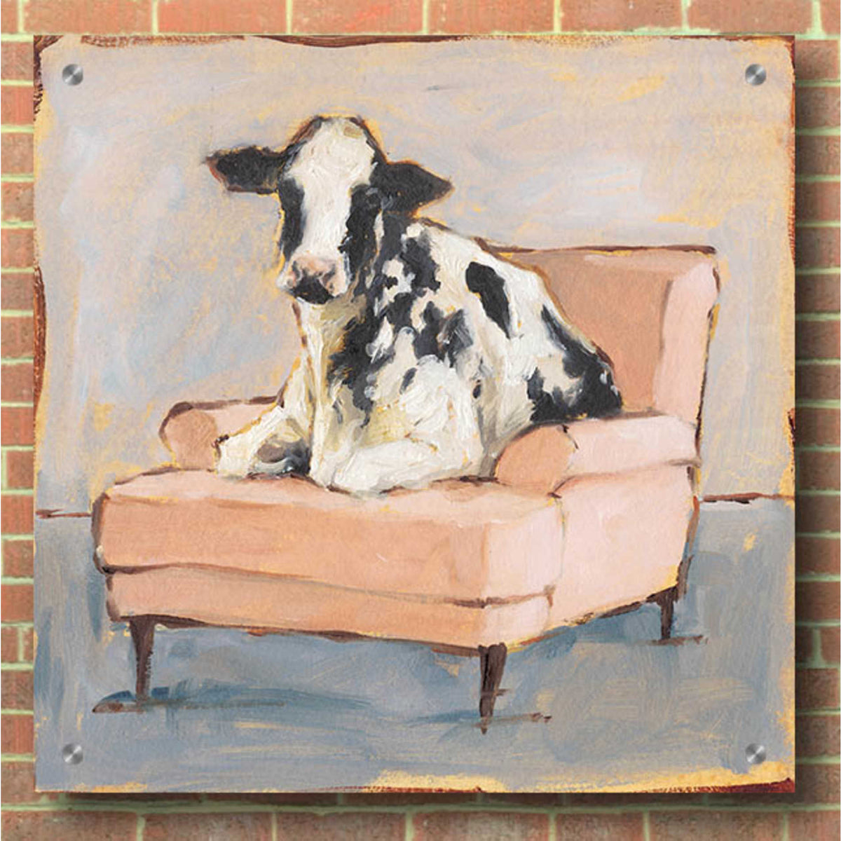 Epic Art 'Moo-ving In II' by Ethan Harper, Acrylic Glass Wall Art,36x36