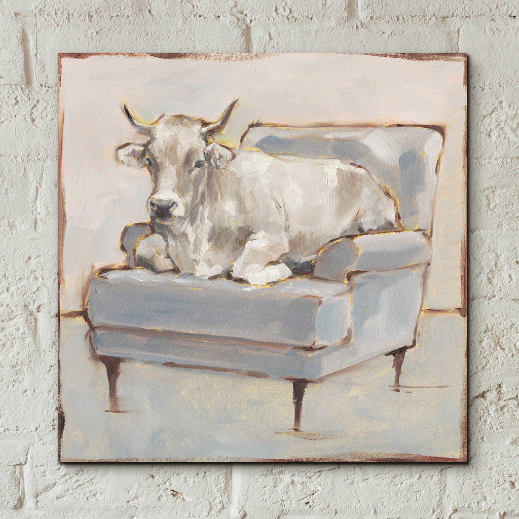 Epic Art 'Moo-ving In III' by Ethan Harper, Acrylic Glass Wall Art,12x12