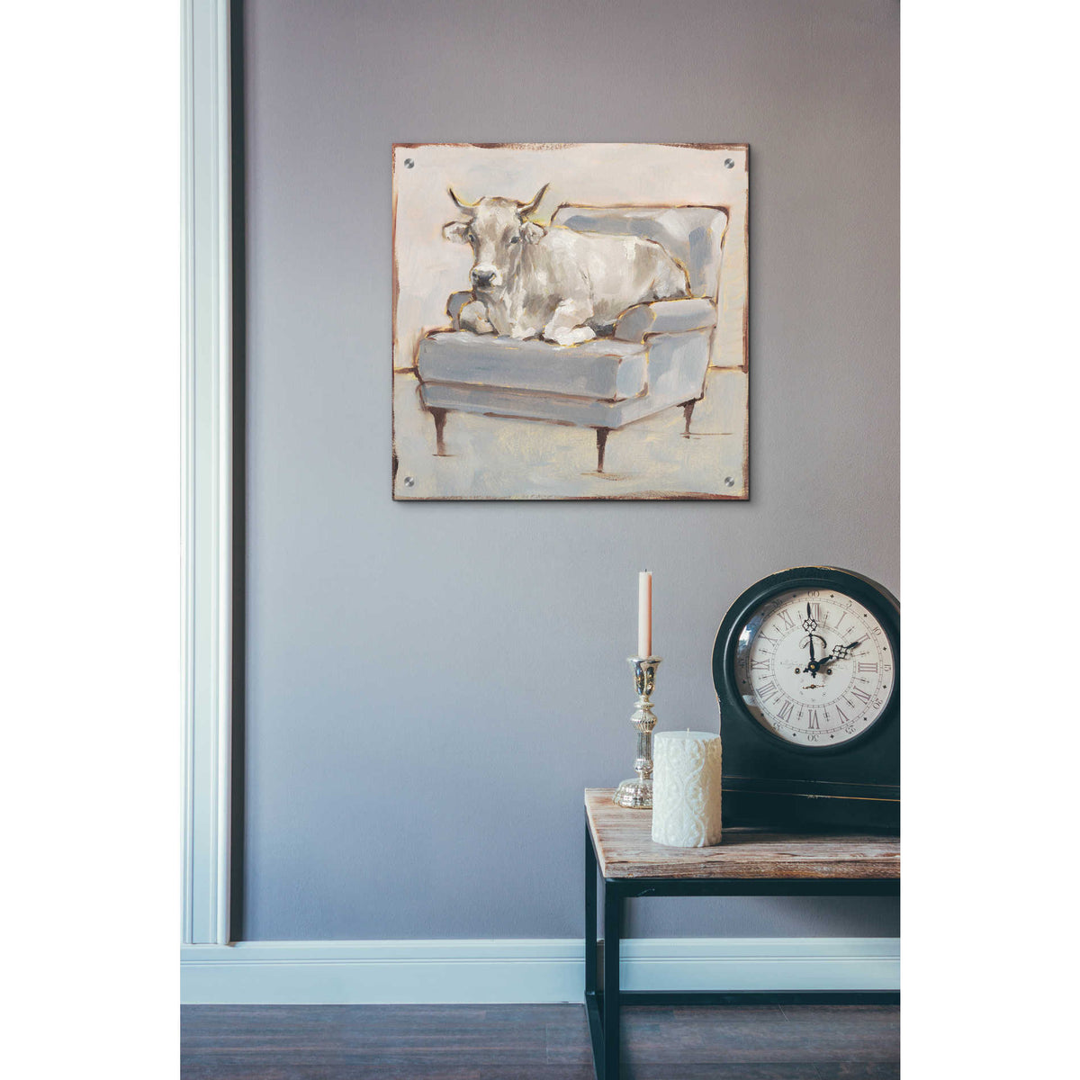 Epic Art 'Moo-ving In III' by Ethan Harper, Acrylic Glass Wall Art,24x24