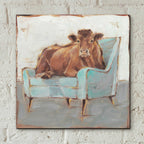 Epic Art 'Moo-ving In IV' by Ethan Harper, Acrylic Glass Wall Art,12x12
