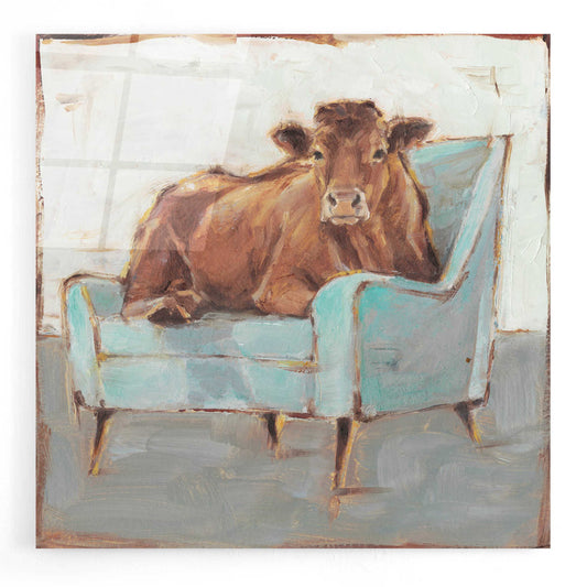 Epic Art 'Moo-ving In IV' by Ethan Harper, Acrylic Glass Wall Art