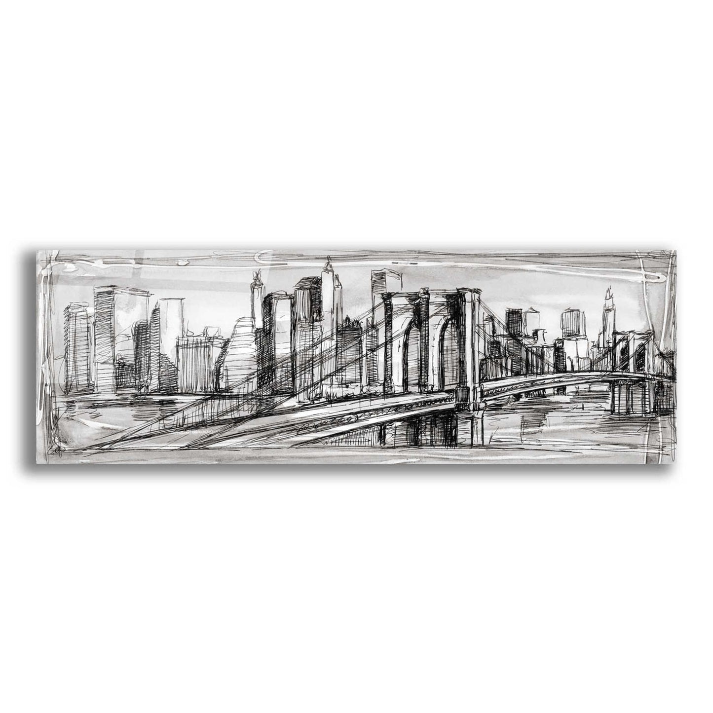 Epic Art 'Pen & Ink Cityscape II' by Ethan Harper, Acrylic Glass Wall Art