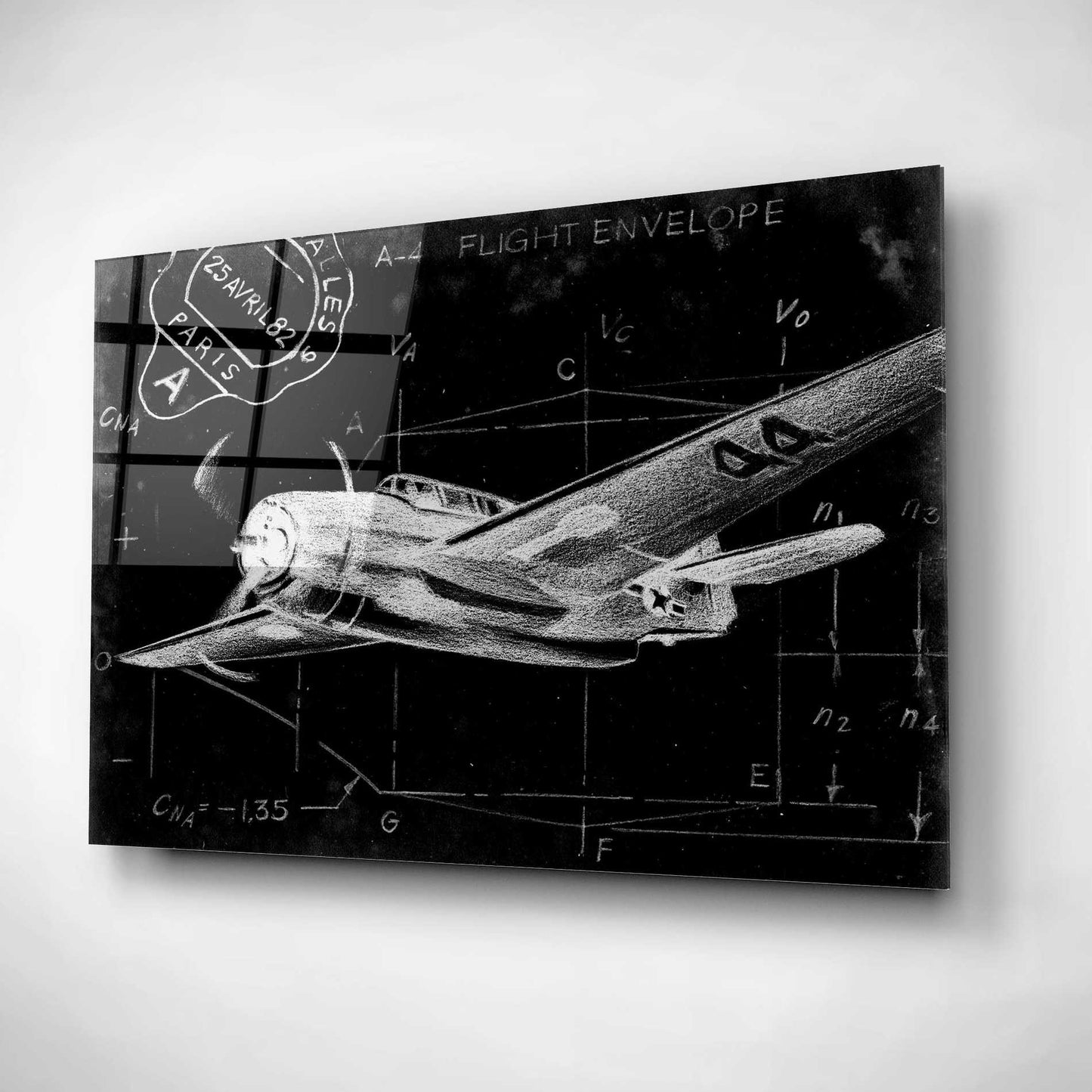 Epic Art 'Flight Schematic II' by Ethan Harper, Acrylic Glass Wall Art,16x12