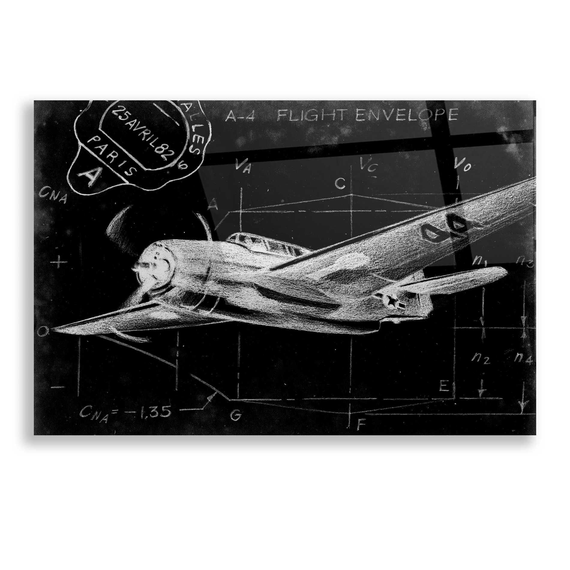 Epic Art 'Flight Schematic II' by Ethan Harper, Acrylic Glass Wall Art