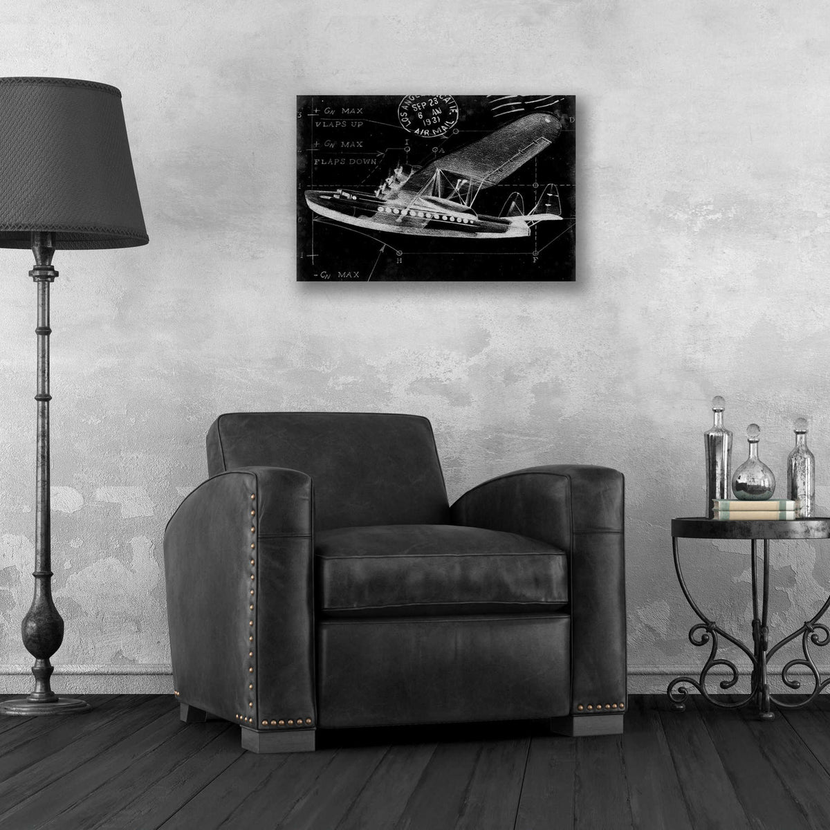 Epic Art 'Flight Schematic III' by Ethan Harper, Acrylic Glass Wall Art,24x16