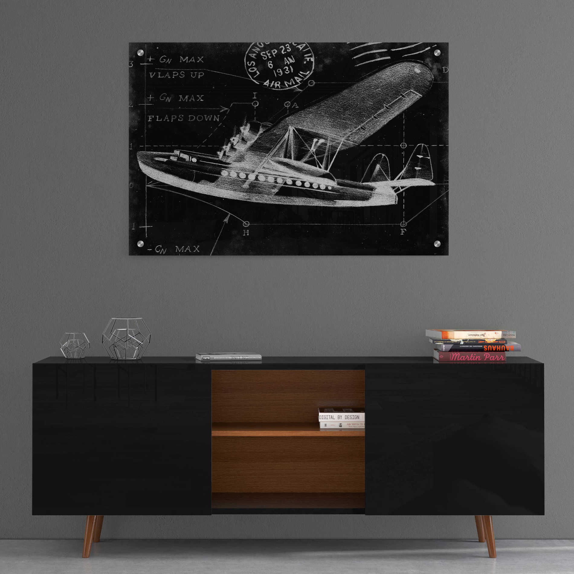 Epic Art 'Flight Schematic III' by Ethan Harper, Acrylic Glass Wall Art,36x24